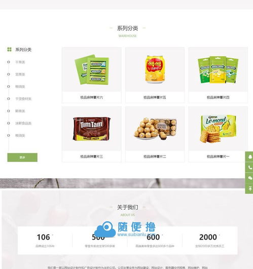 响应式日化食品零食类网站源码 HTML5零食连锁加盟店网站织梦模板 自适应手机版